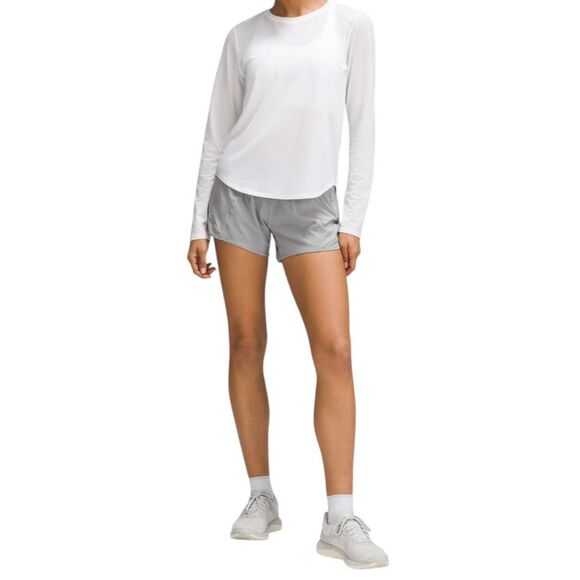 Lululemon Hotty Hot Low-Rise Lined Short 4" Rhino Grey - Picture 3 of 8